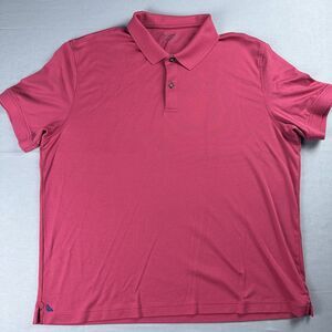 Untuckit Polo Shirt Mens 2XL Red Solid Short Sleeve Cotton Comfort Tagless